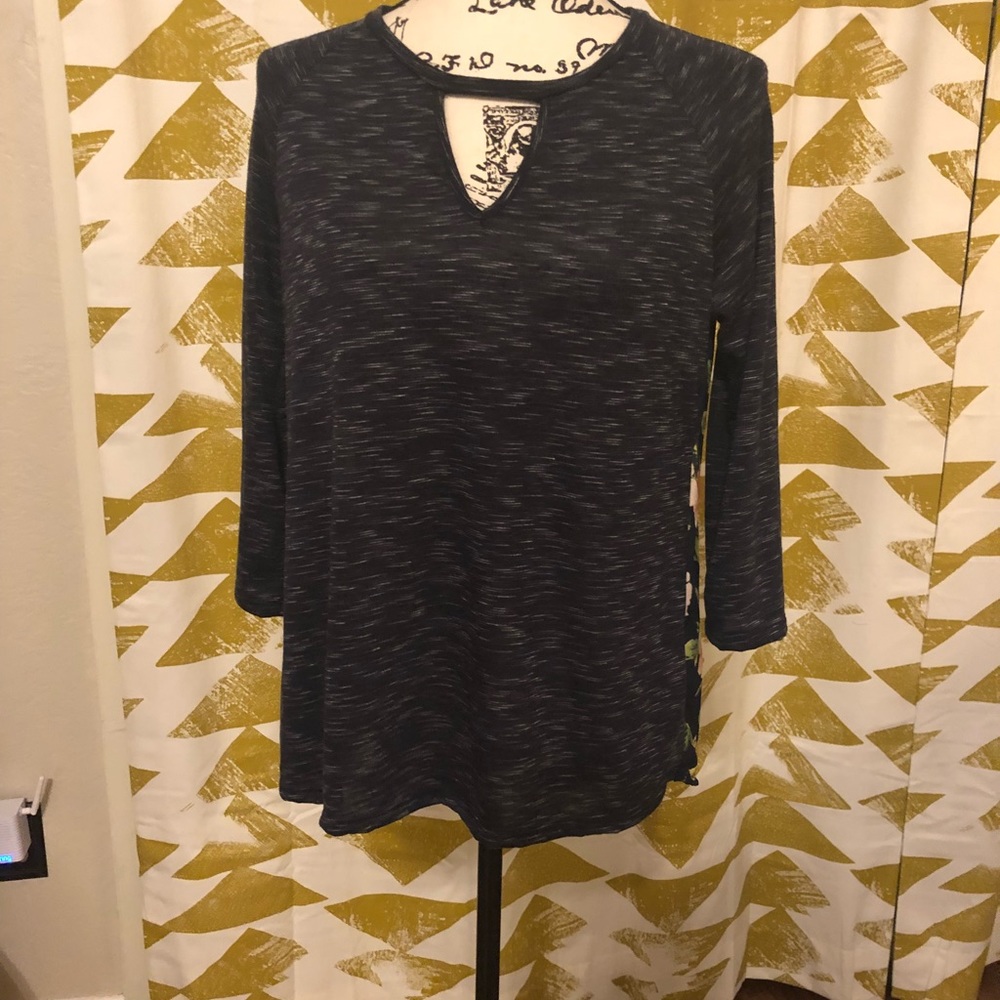 Floral 3/4 sleeve blouse M